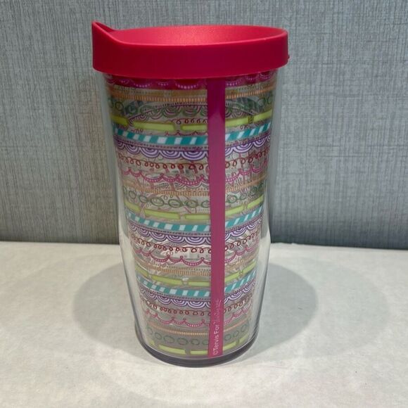 NEW Tervis for thirty-one Tumbler 16 oz Pink Lid Multi-Color Stripe Design - Picture 4 of 8